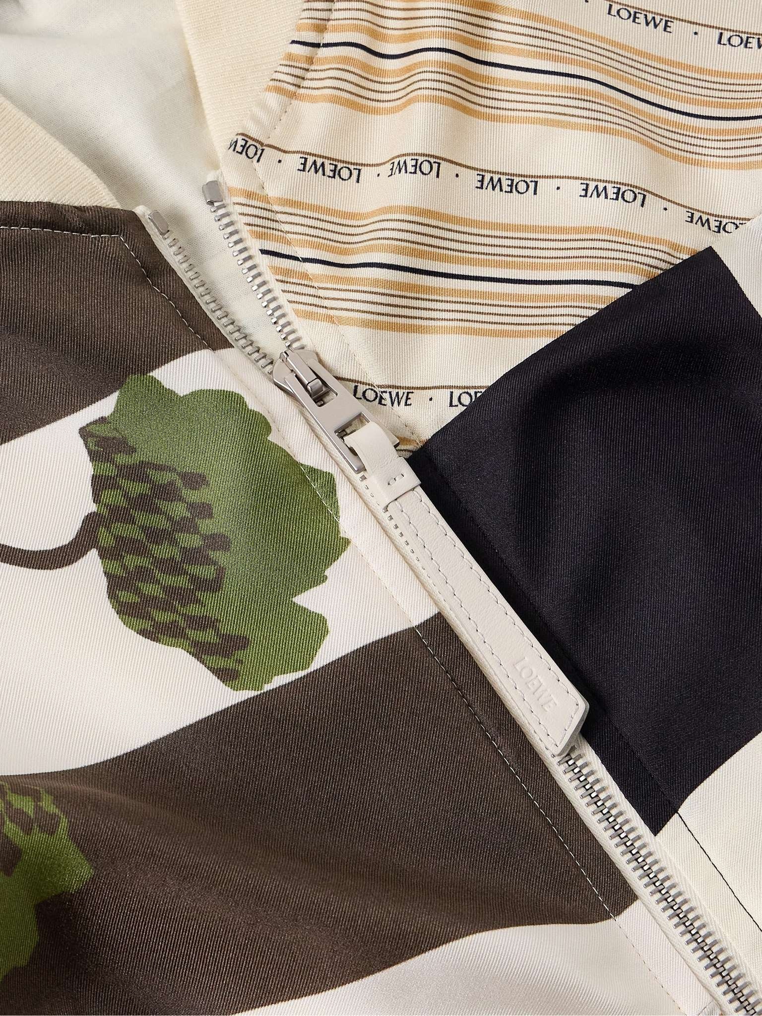 Loewe + Paula's Ibiza Knotted Printed Silk-Twill Bomber