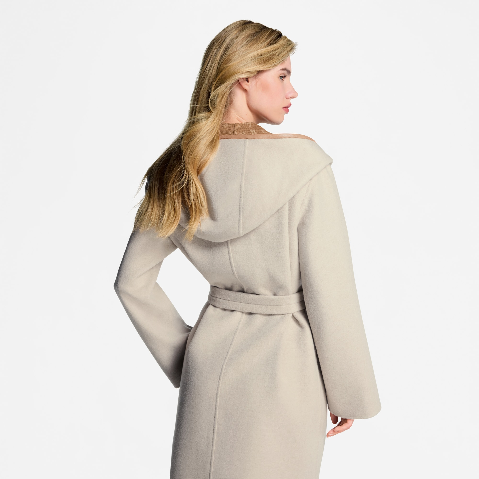 Reversible Signature Hooded Wrap Coat - 7