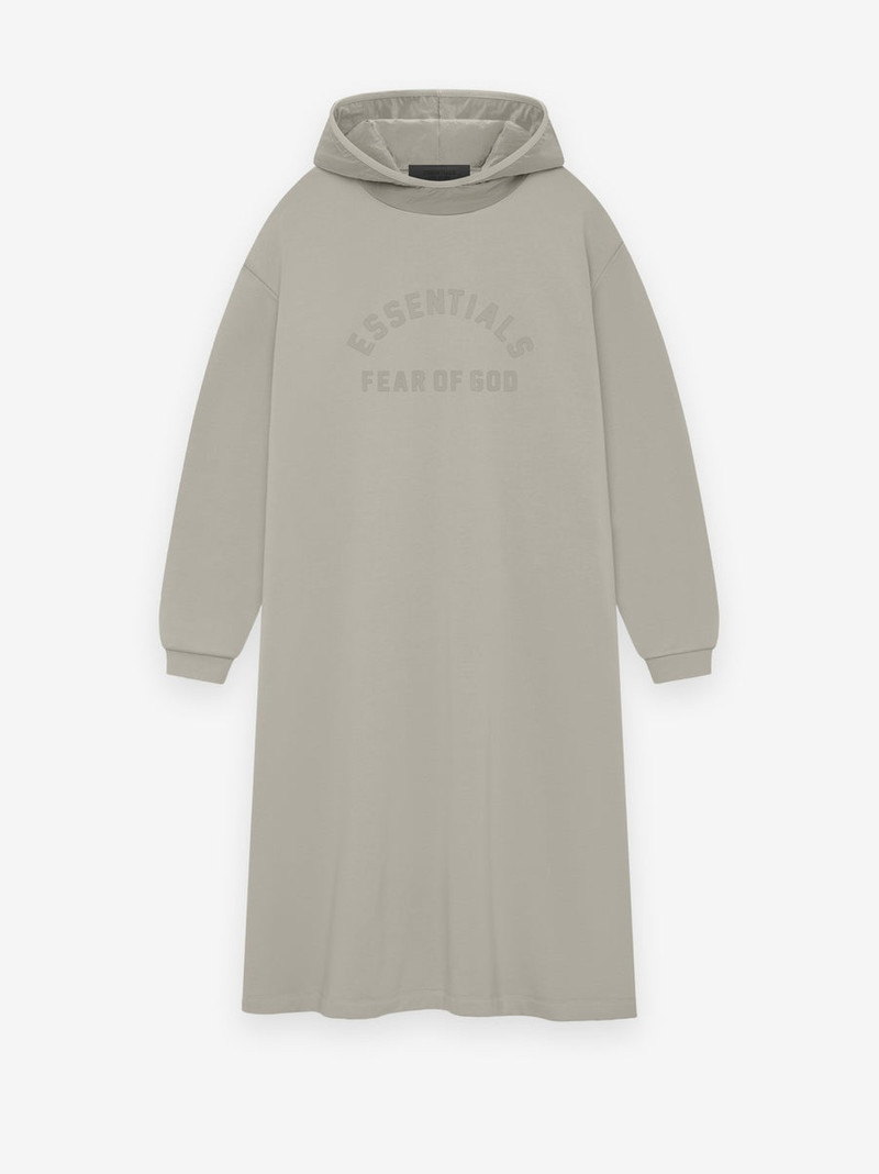 Womens Nylon Fleece Hooded Dress 1