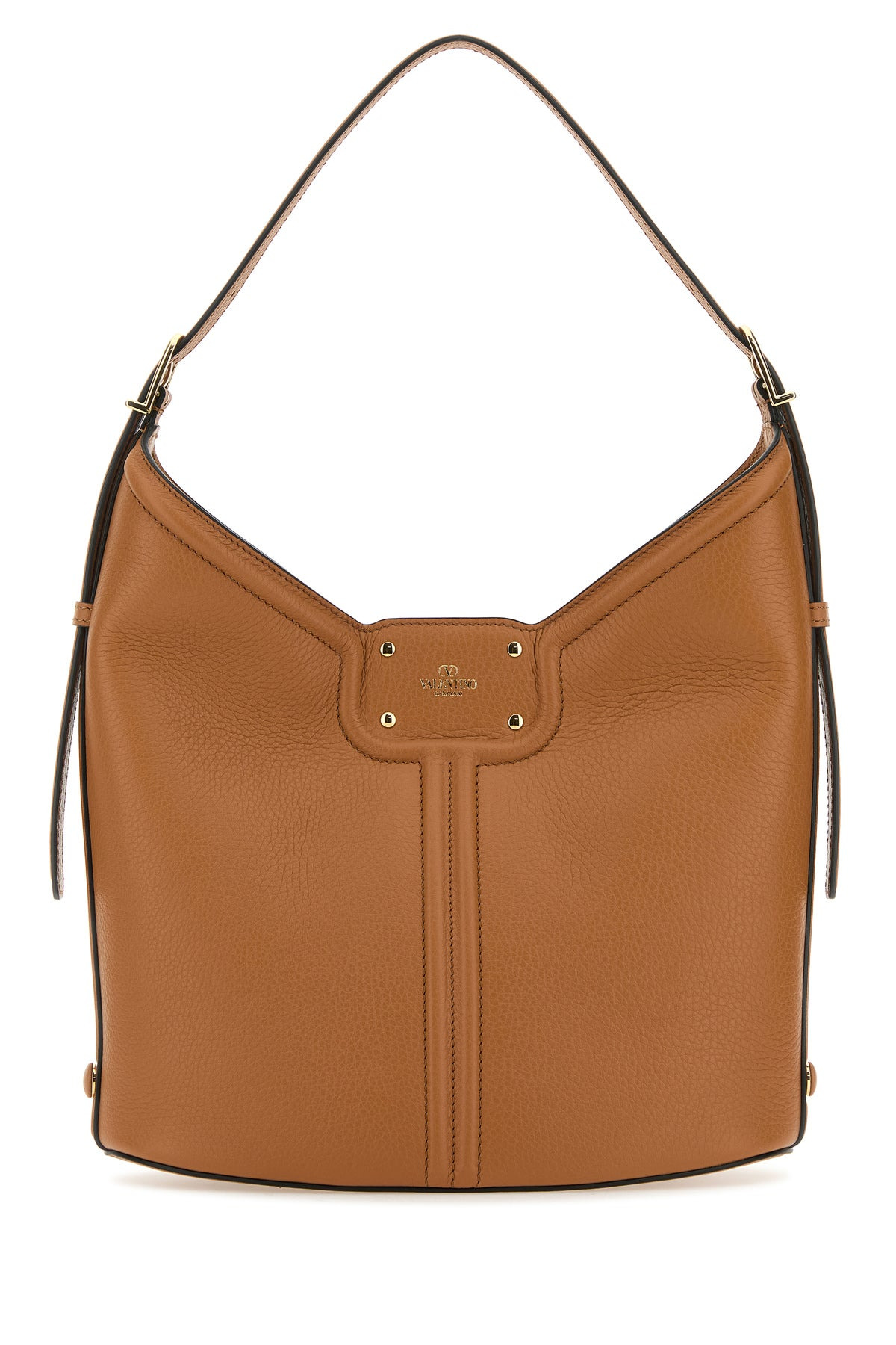 Camel leather VLogo handbag - 3