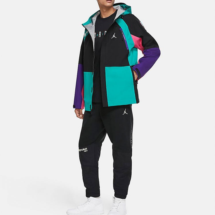 Air Jordan Splicing hooded casual Jacket CT3338-010 - 2