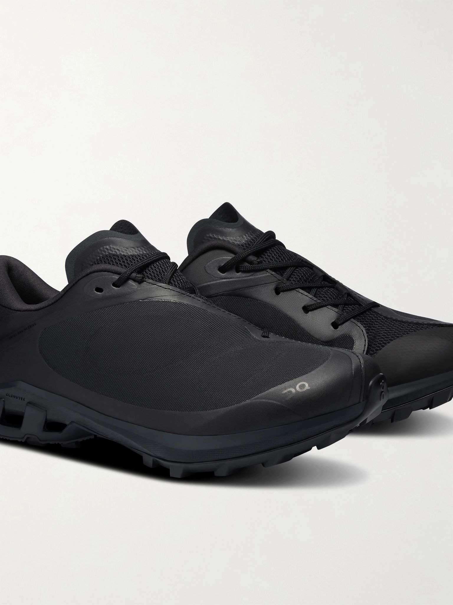 + Post Archive Faction Cloudventure Peak rubber-trimmed recycled-mesh sneakers Black - 3