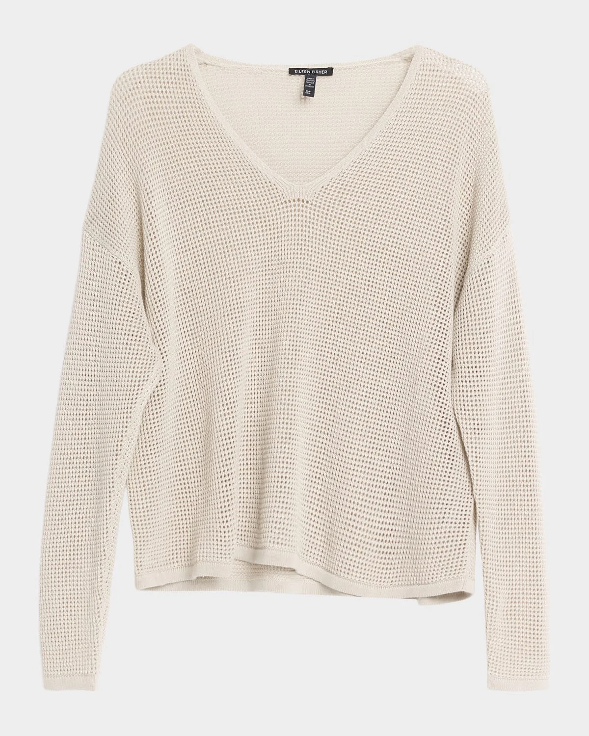 Scoopneck Open-Knit Sweater - 1