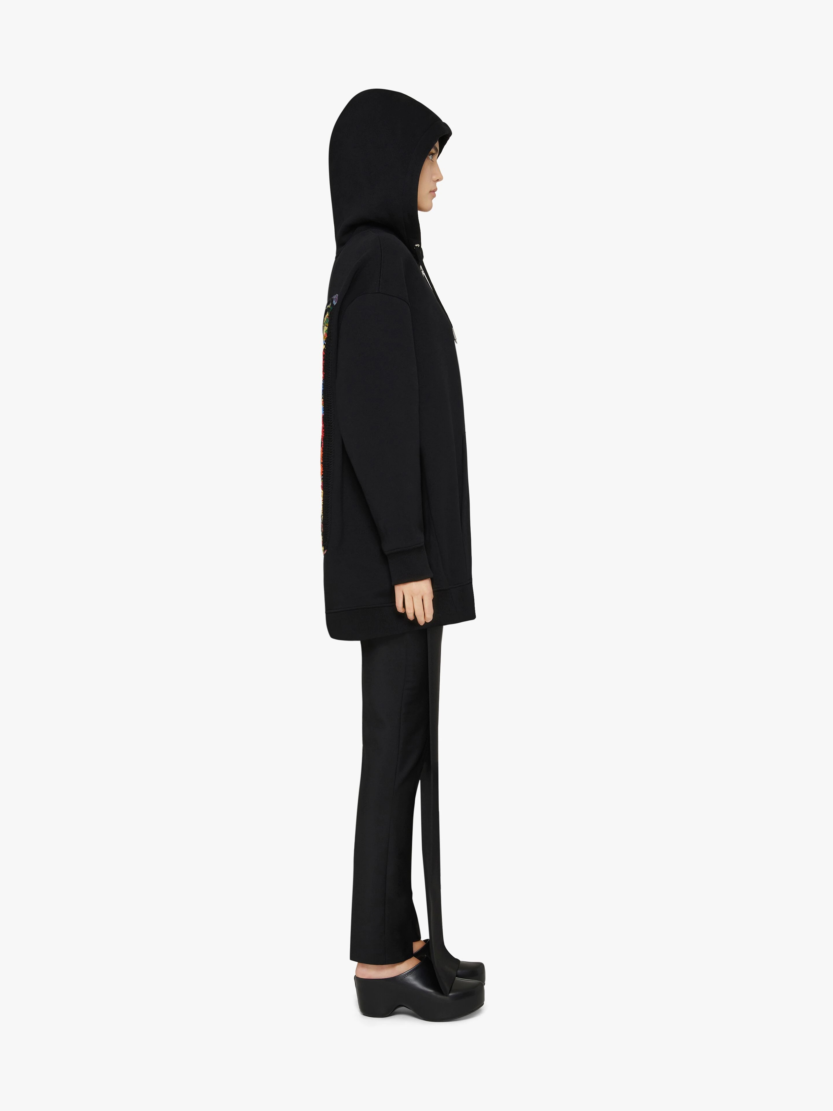 OVERSIZED HOODIE IN FELPA WITH REAPER PATCH - 3