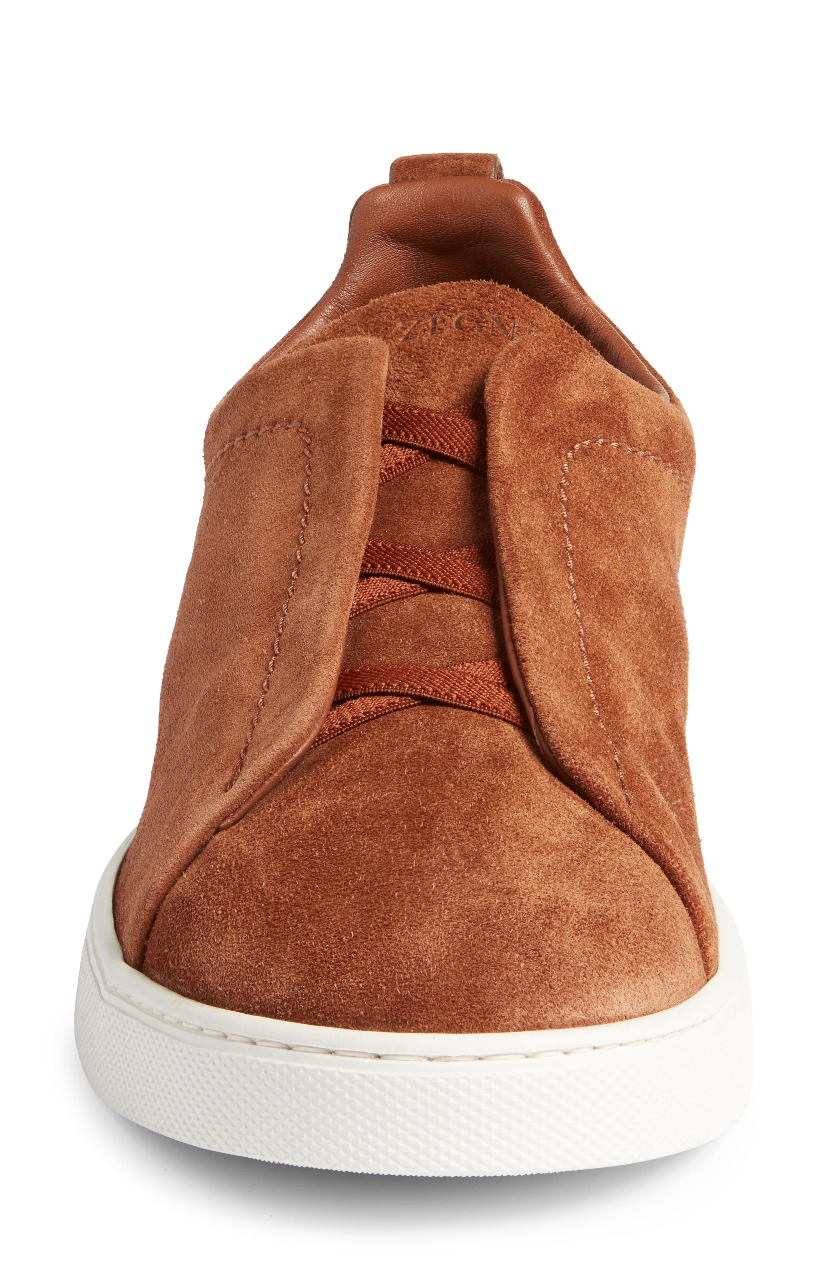 Triple Stitch Suede Slip-On Sneaker - 4