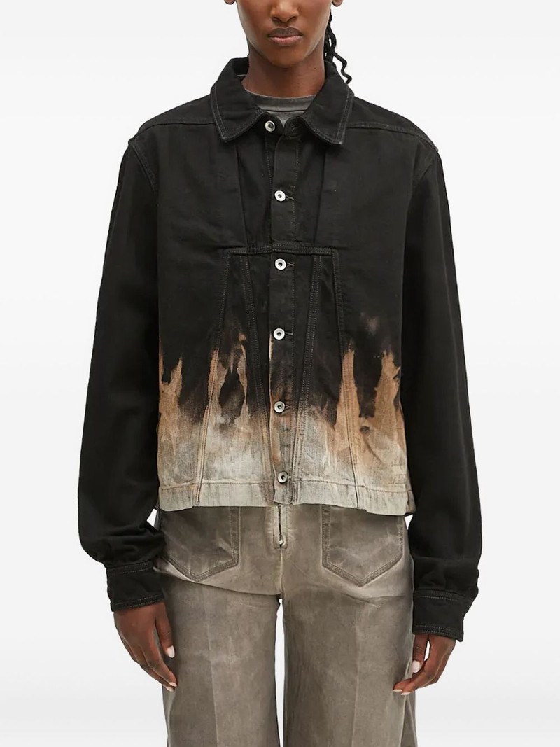 flame-print denim jacket 1