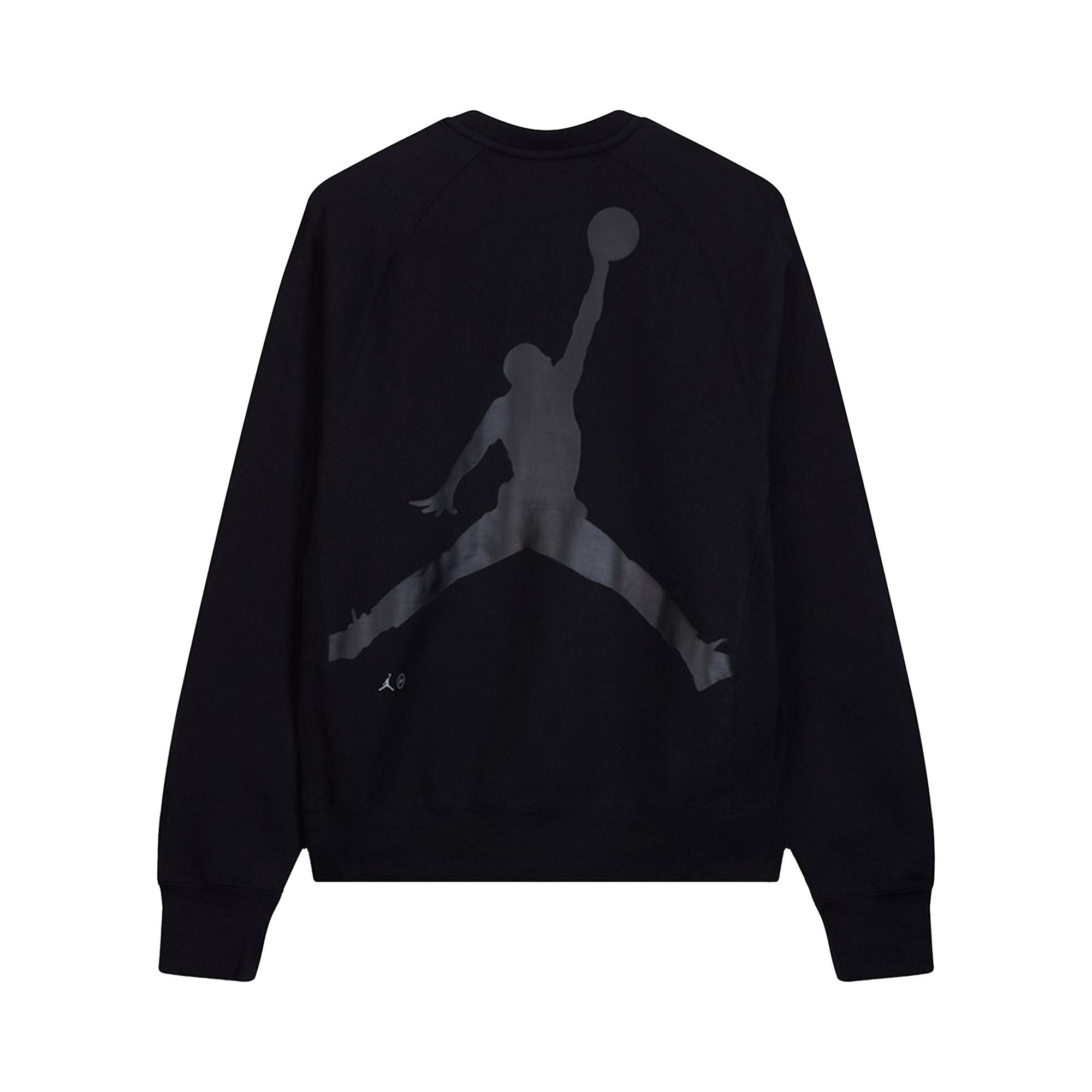 Air Jordan x Fragment Crewneck Sweatshirt 'Black/Reflective Silver' - 2