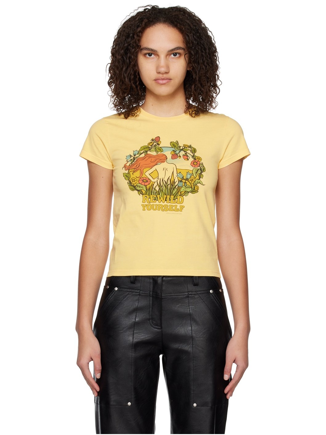 Yellow 'Rewild Yourself' T-Shirt - 1