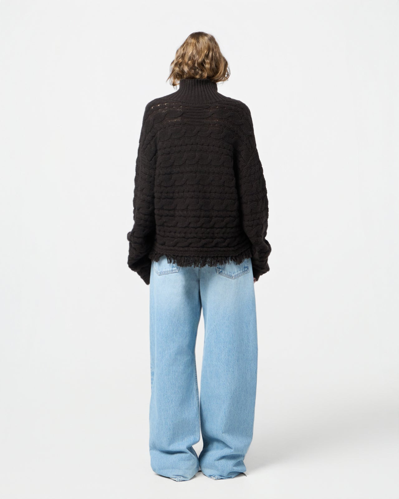 Cropped Cable Turtleneck - 6