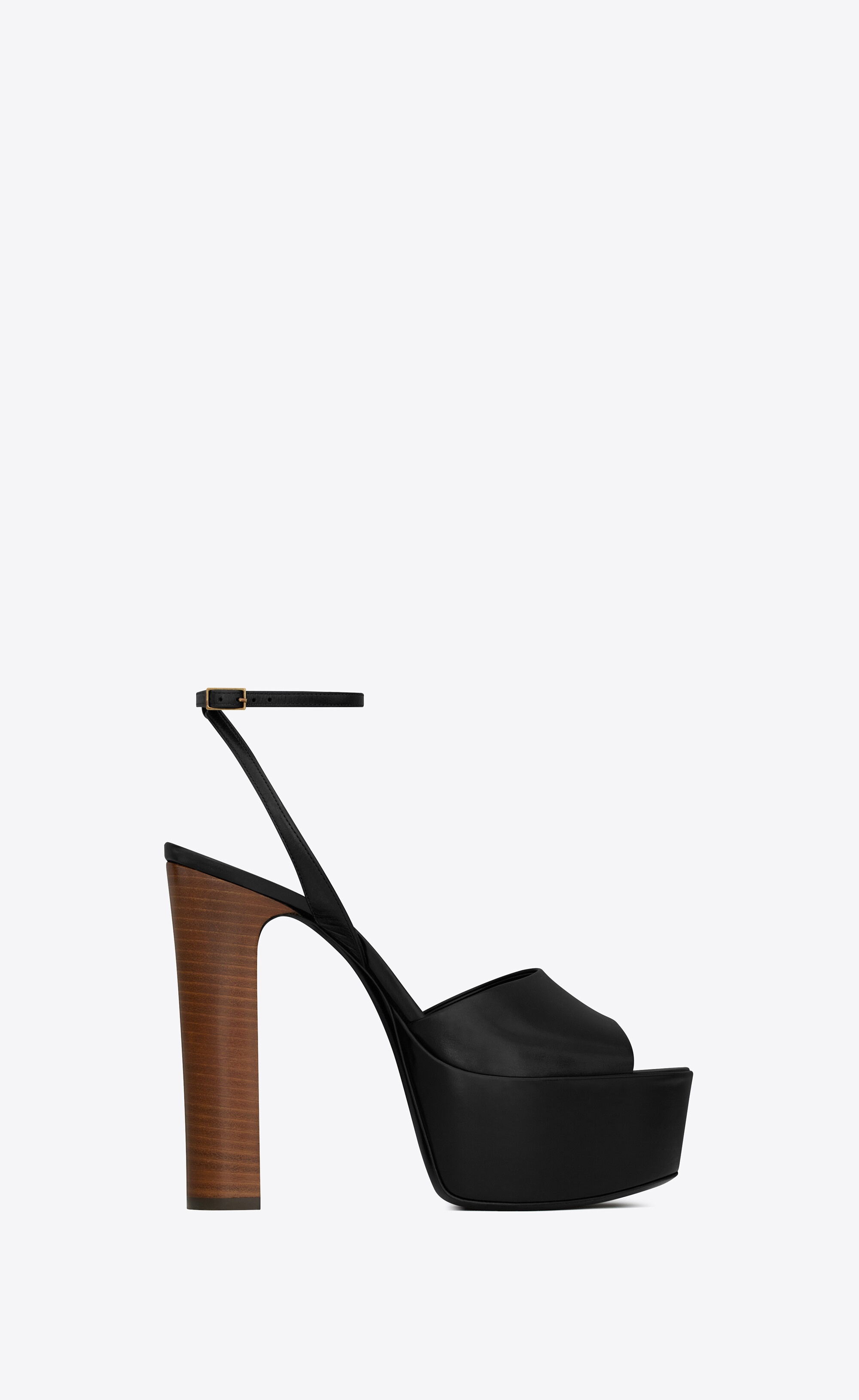 SL JODIE 135 PLATFORM SANDALS METALLIC GOLD CALFSKIN