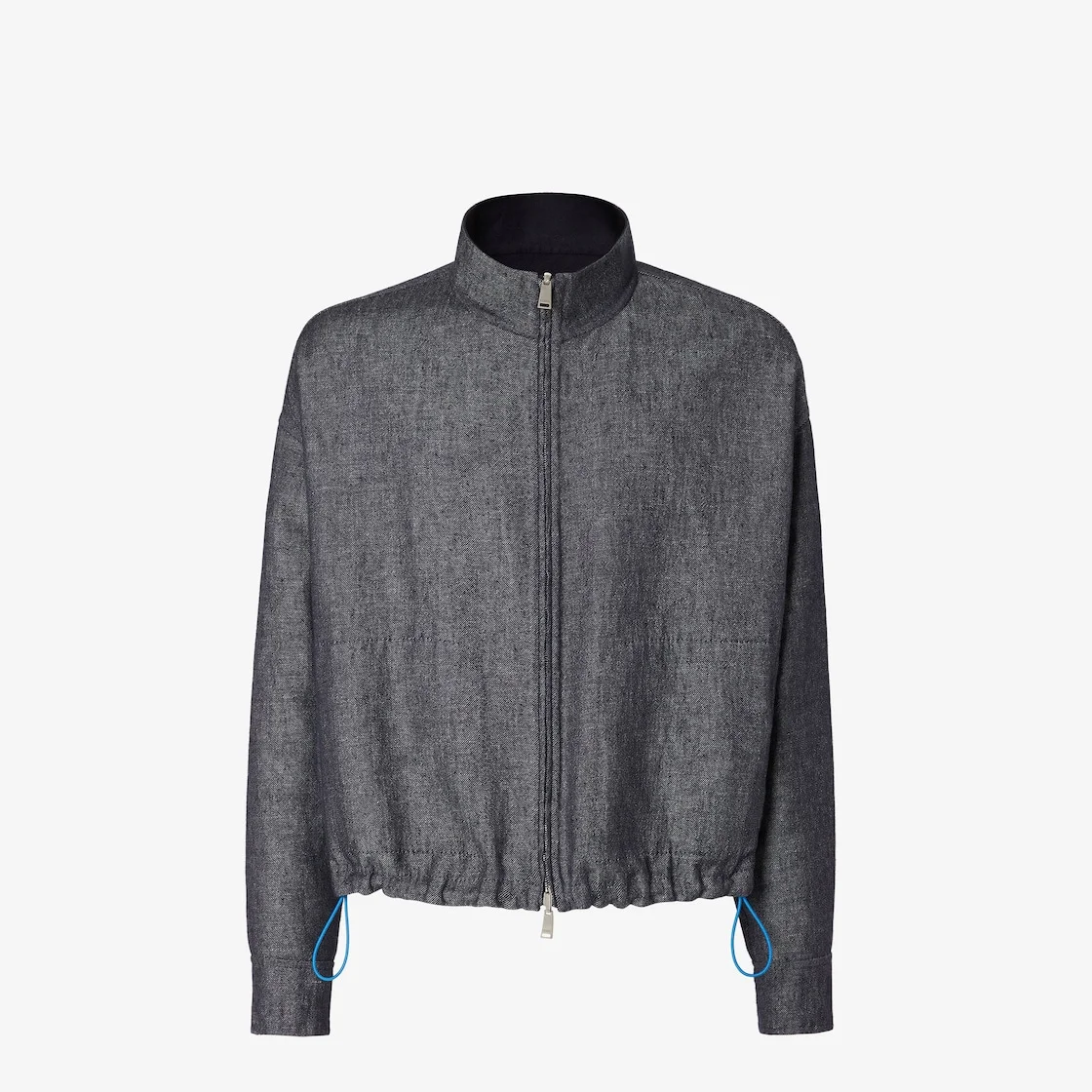 Reversible Blouson Dark blue denim fabric blouson - 1