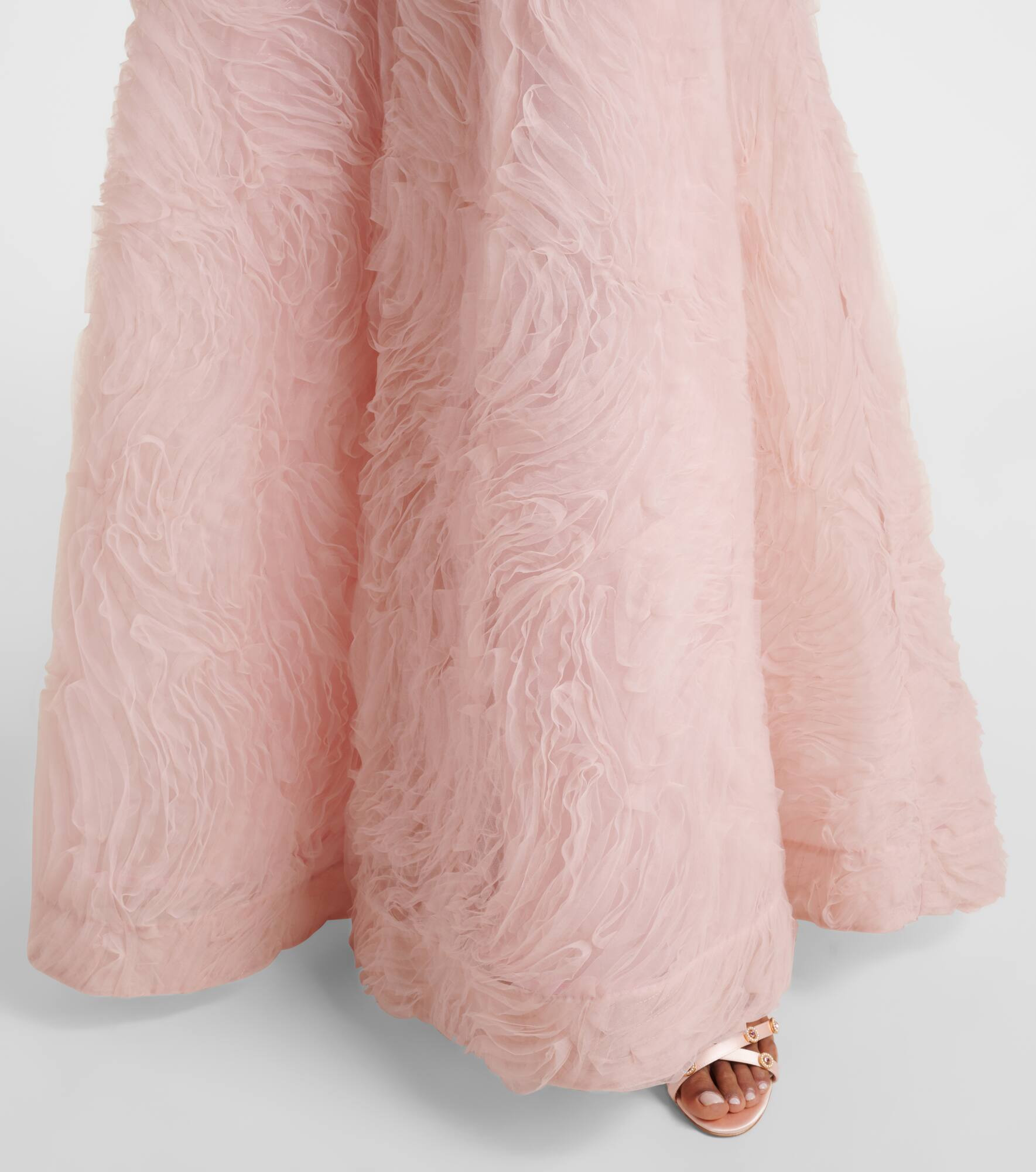 Strapless tulle gown - 5