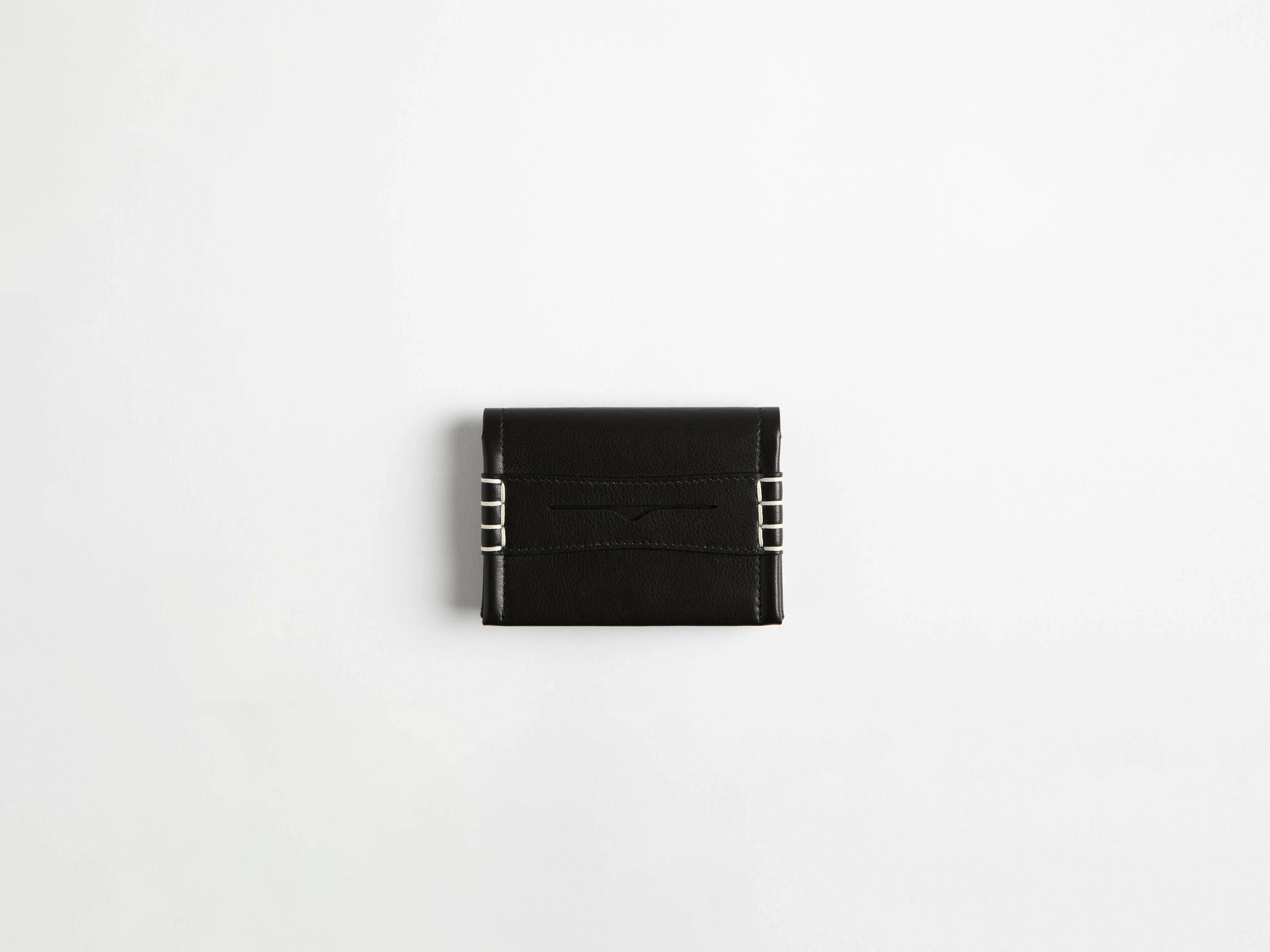 LEATHER LOAFER CARD HOLDER IN BLACK - 1