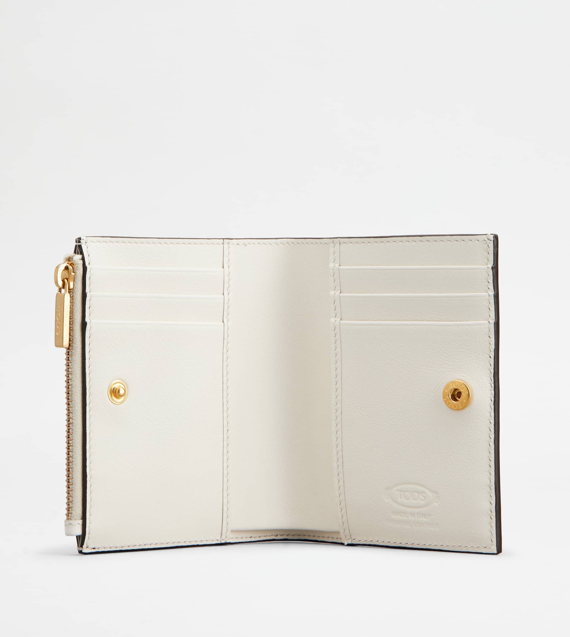 T TIMELESS WALLET IN LEATHER - WHITE - 2