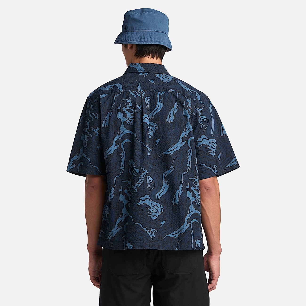 Men's Seersucker Graphic Resort Shirt - 4