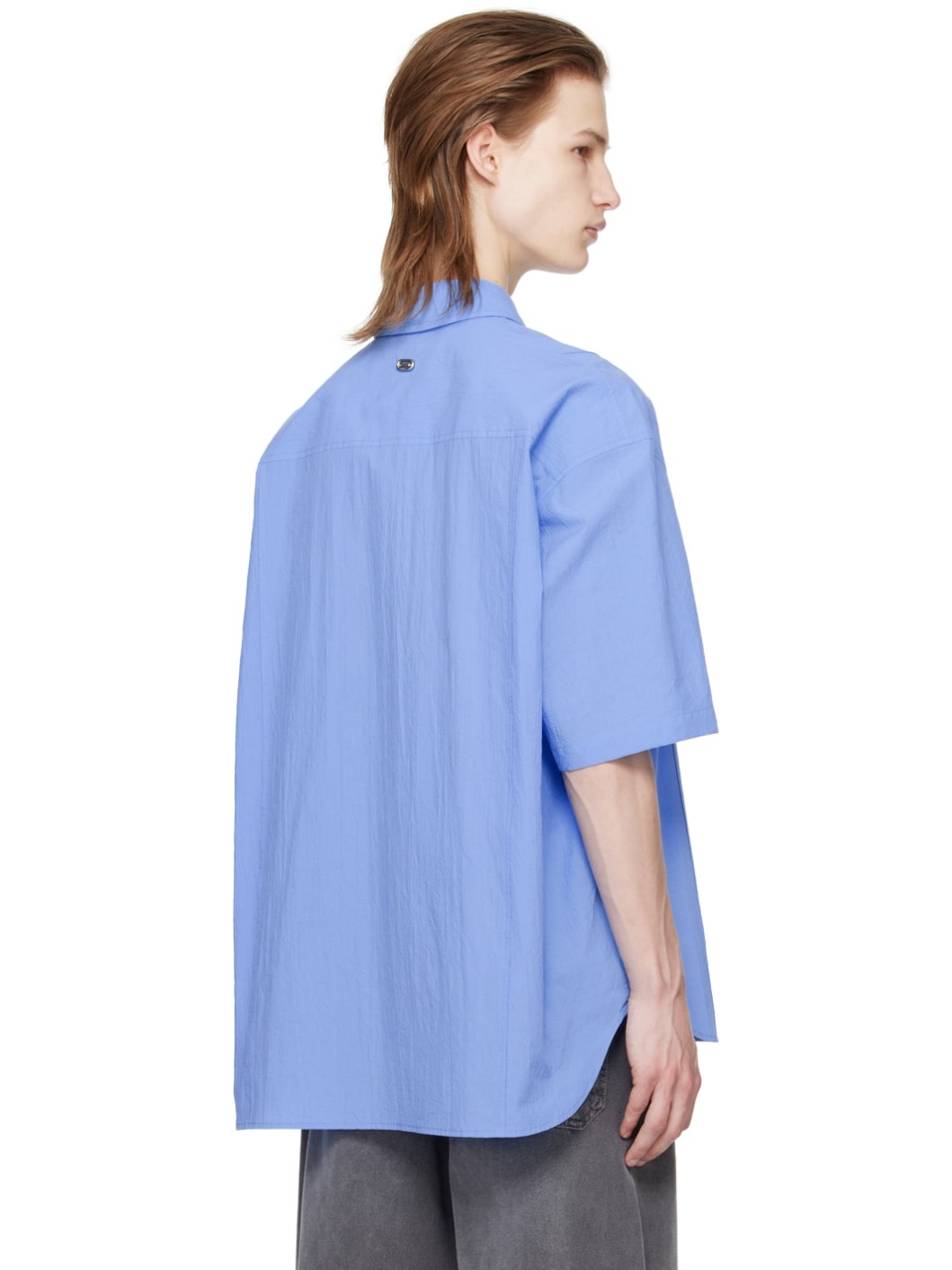Blue Crinkled Shirt - 3