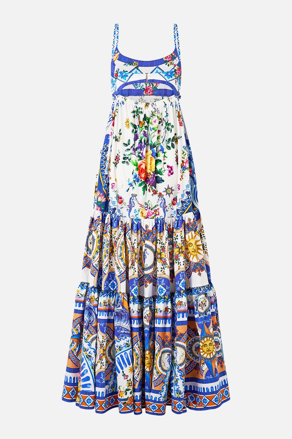 LONG DRESS WITH JERSEY BODICE - 7