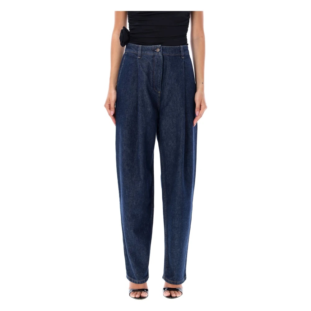 デニム・ジーパン MAGDA BUTRYM Woman Jeans Blue 130720 NAVY Totness denim pants in navy