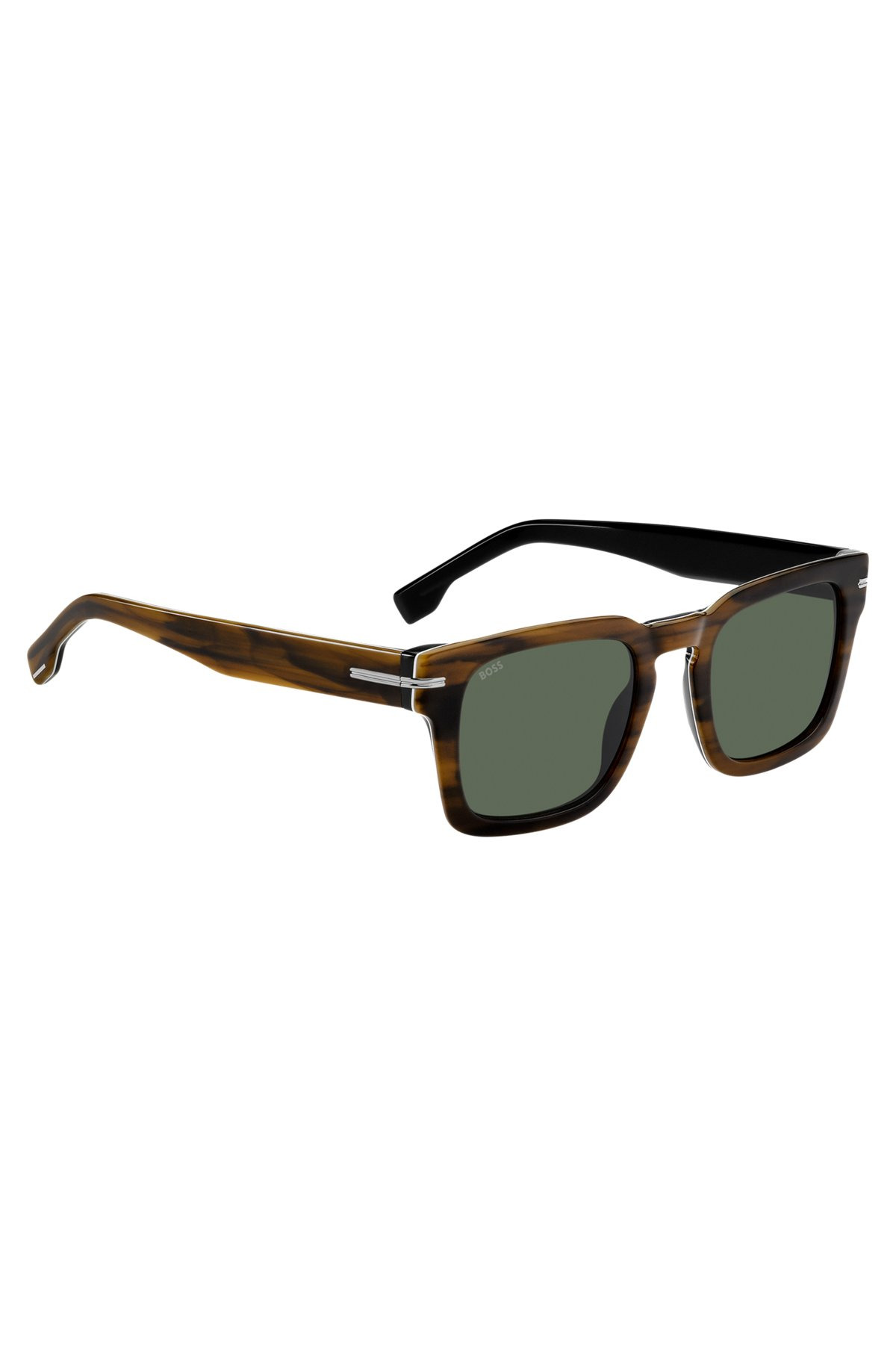 PATTERNED-ACETATE SUNGLASSES WITH SILVER-TONE HARDWARE - 4