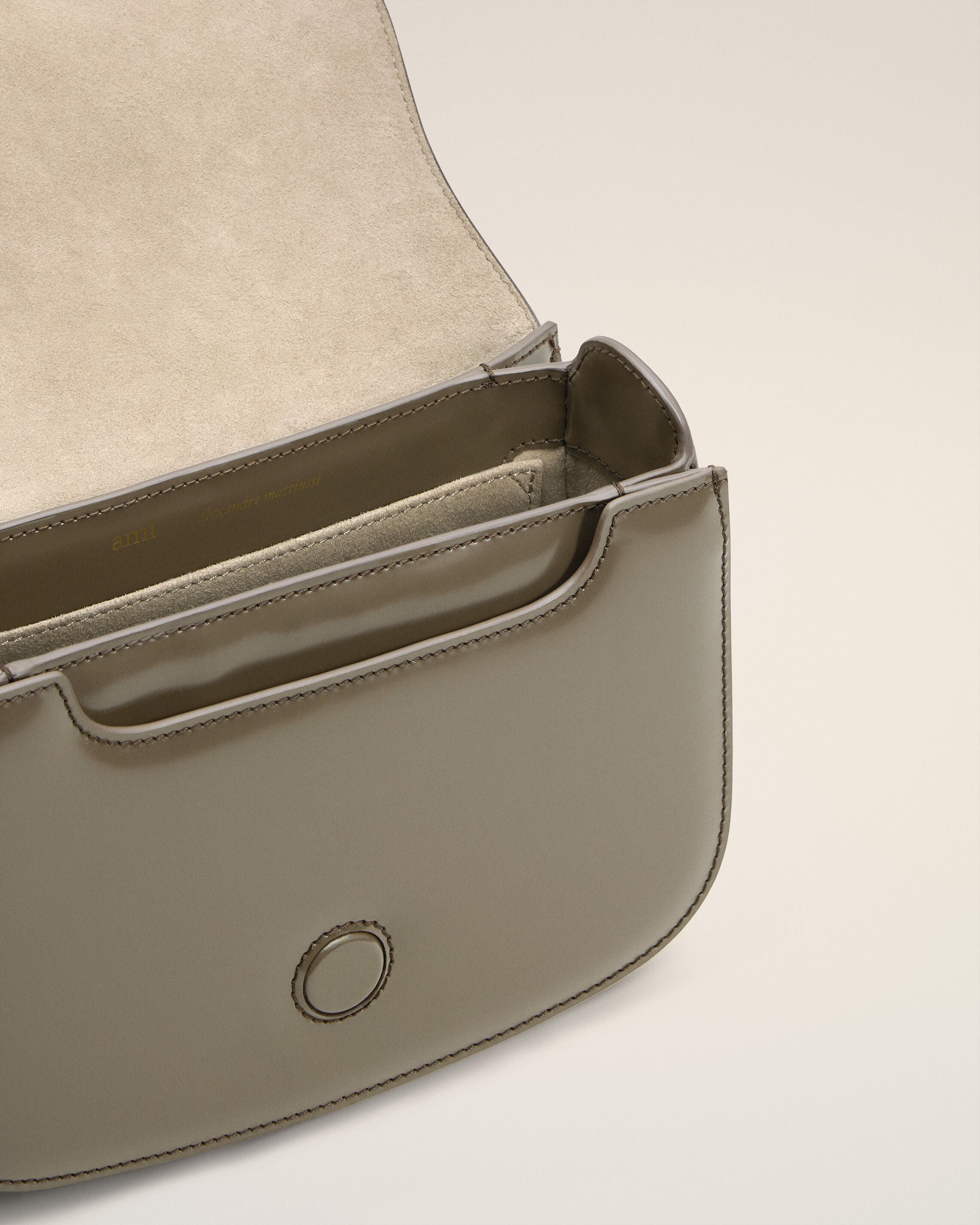 GREY GLAZED LEATHER PARIS PARIS BAG - 6