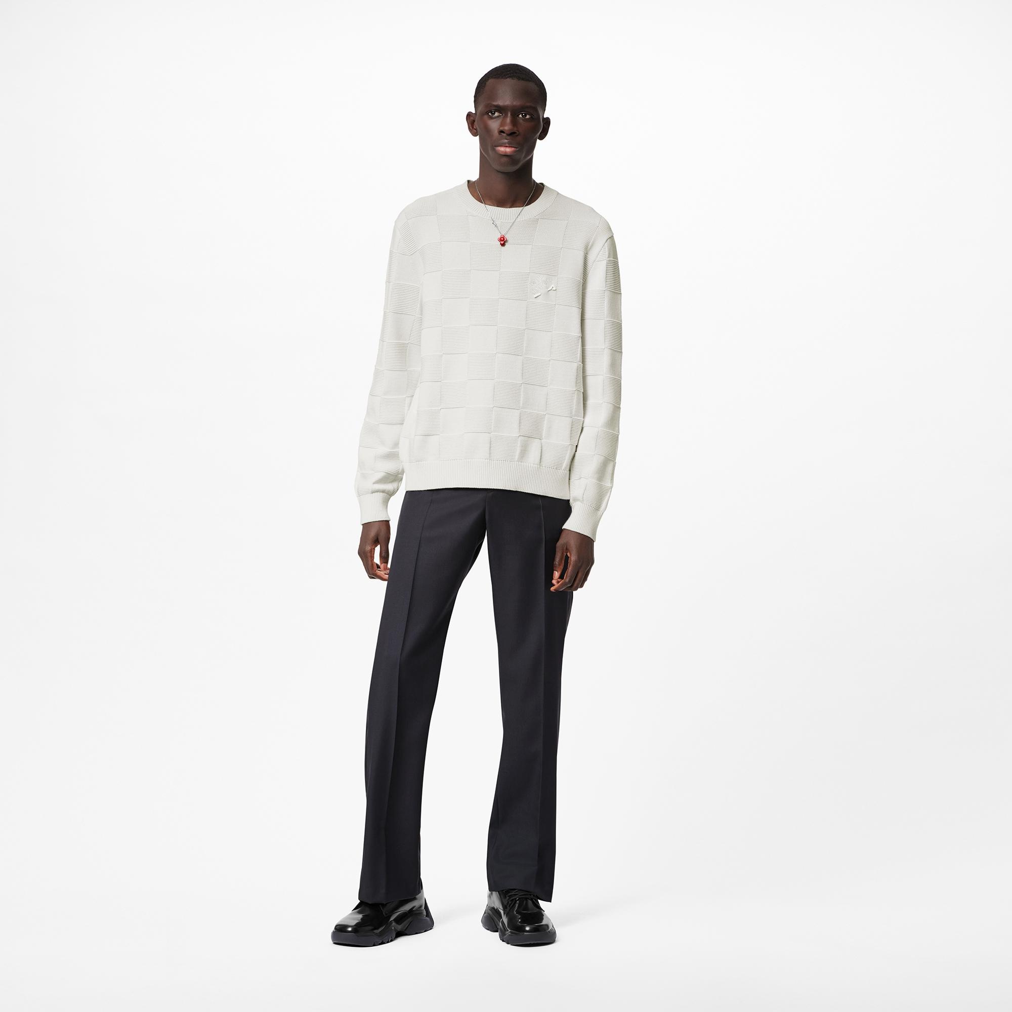 Damier Stitch Crewneck - 2