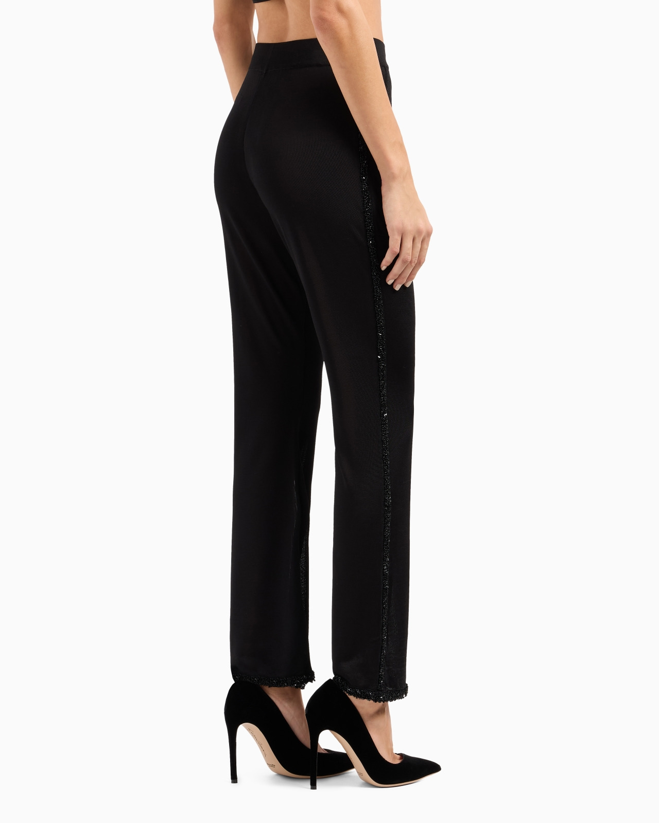 Viscose trousers with embroidery - 3