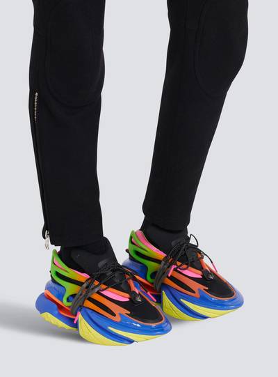 Balmain Multicolor neoprene and leather Unicorn low-top sneakers outlook