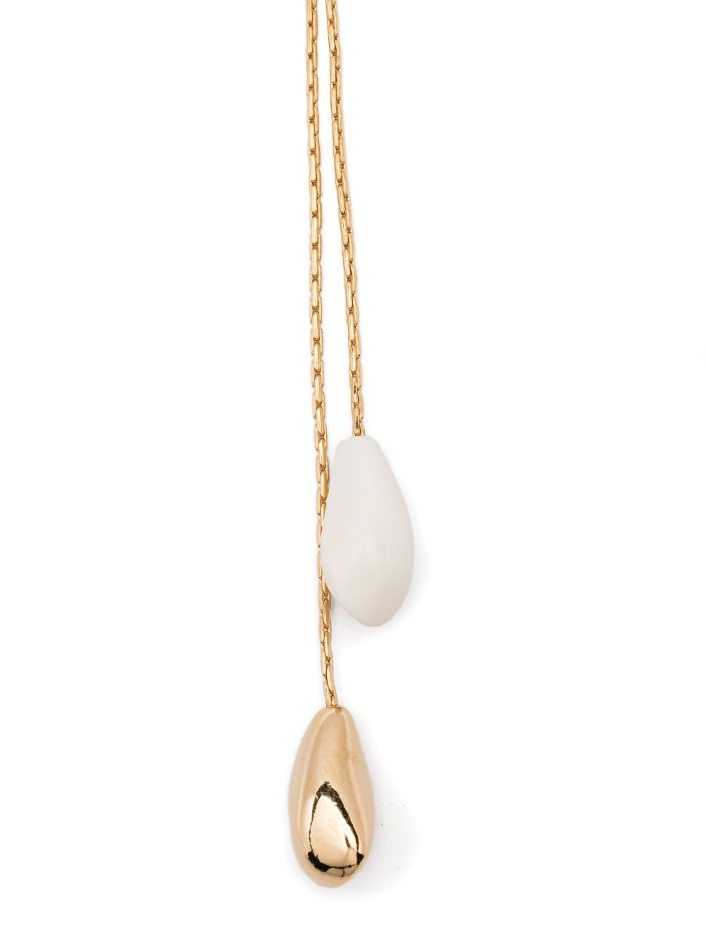 Imala gold-chain teardrop earrings - 3