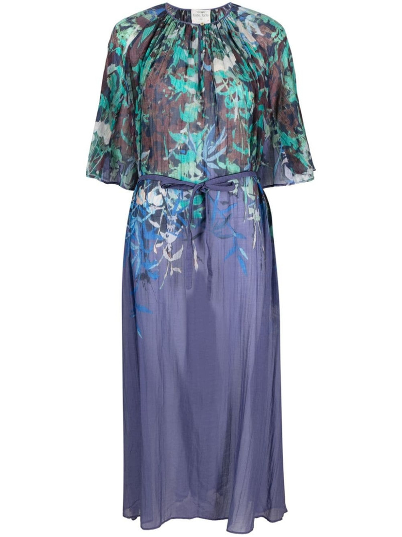 floral-print pleated midi dress 1