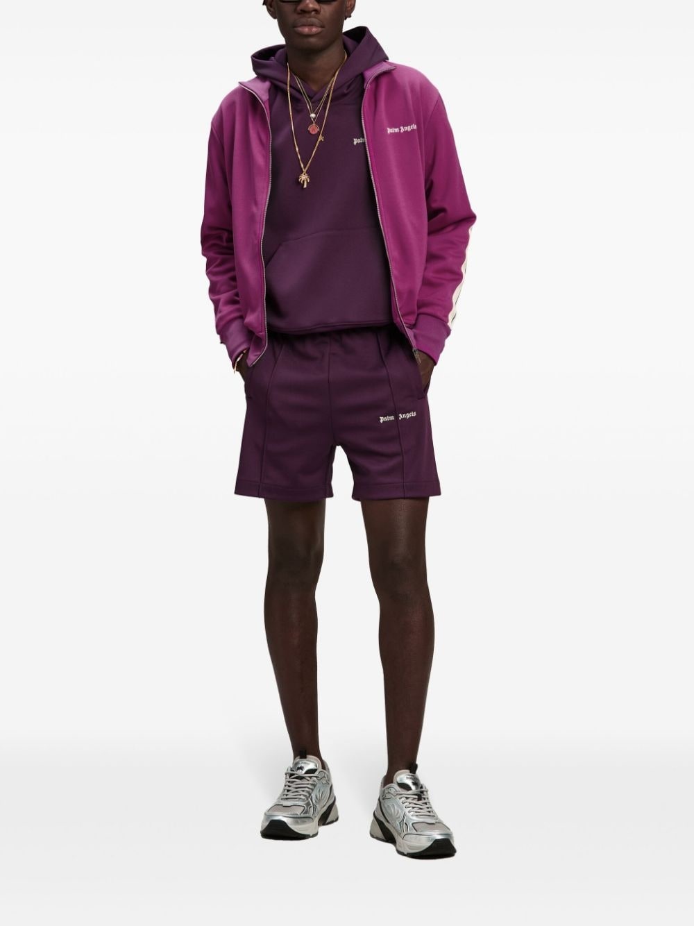 logo-print track jacket - 2