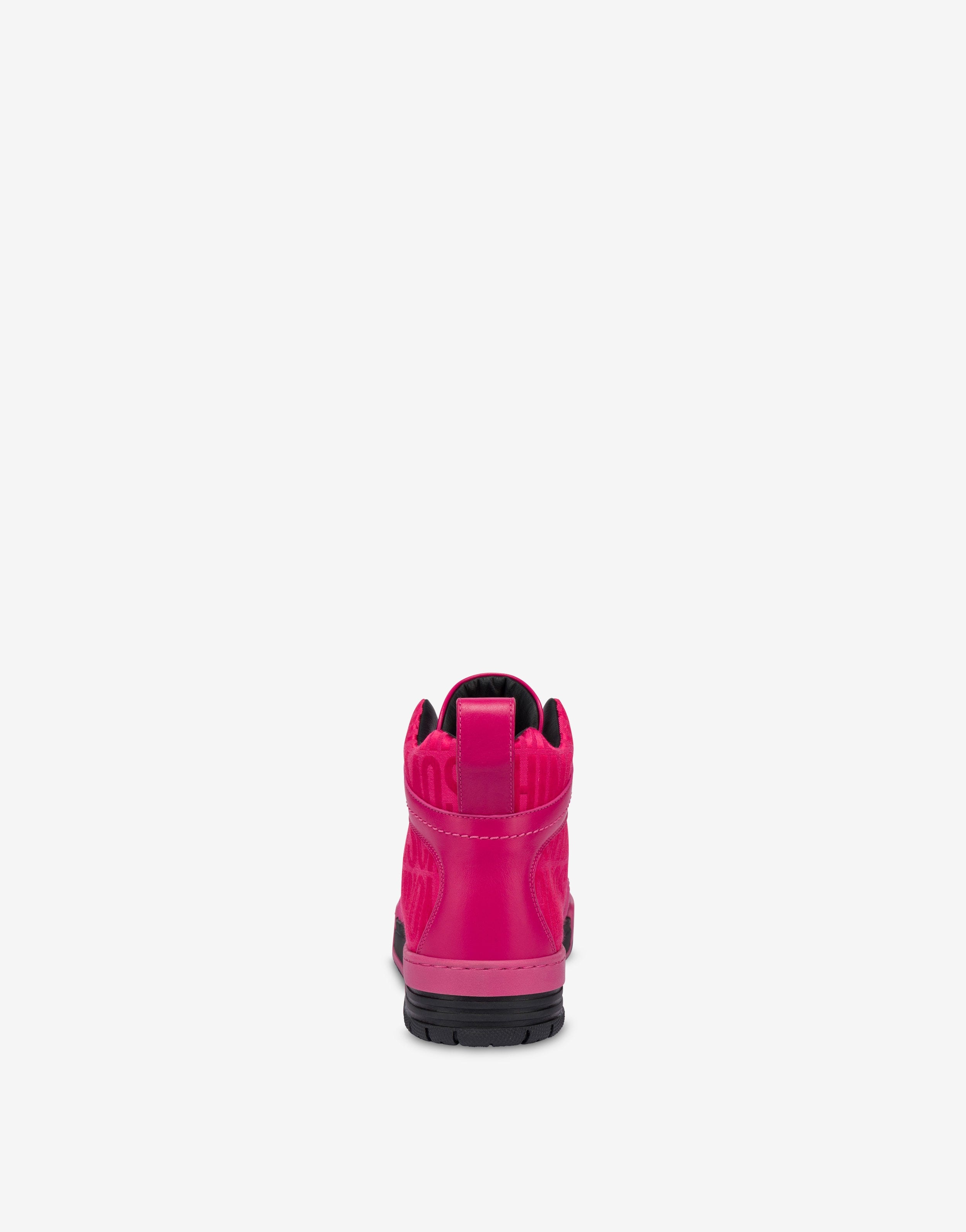 ALLOVER LOGO NYLON HIGH-TOP SNEAKERS - 3