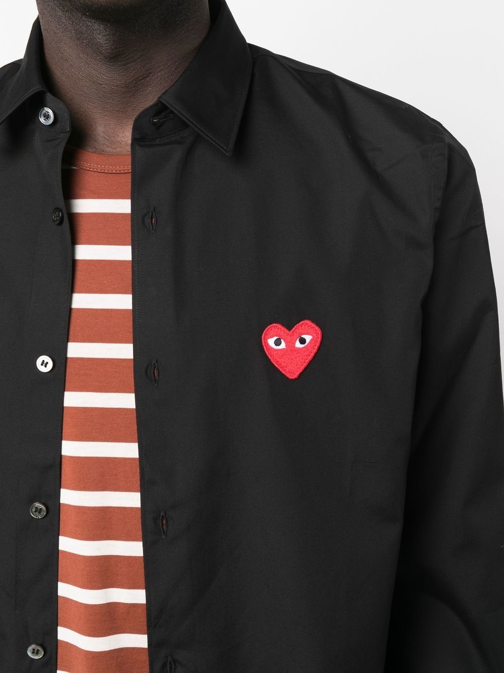 embroidered-logo detail shirt - 5