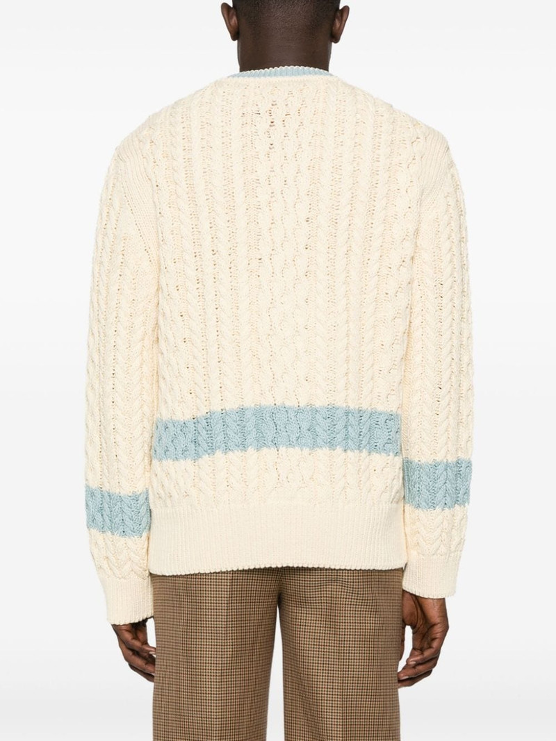 x Le Fleur cable-knit cardigan 4