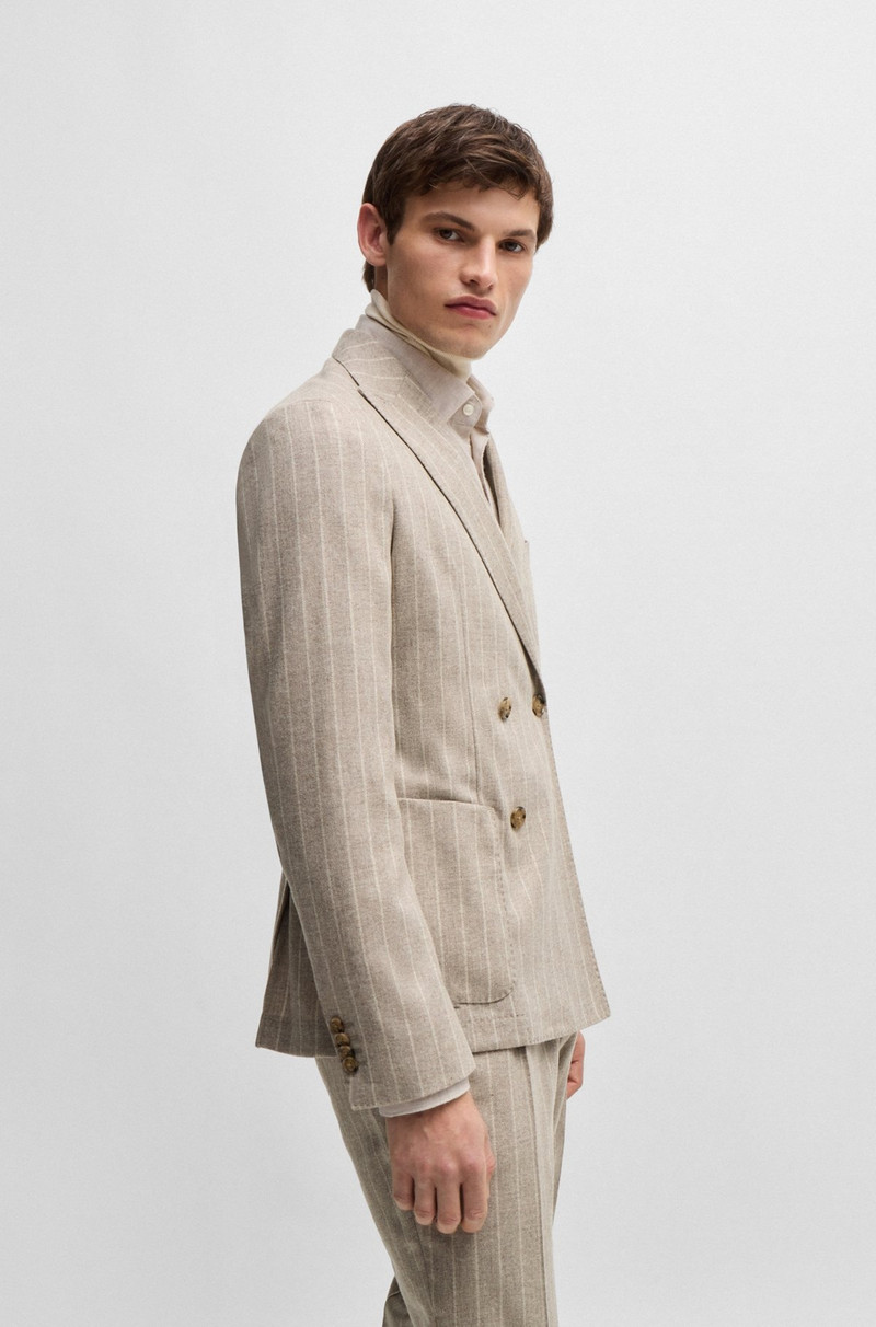 SLIM-FIT SUIT IN STRIPED WOOL 5