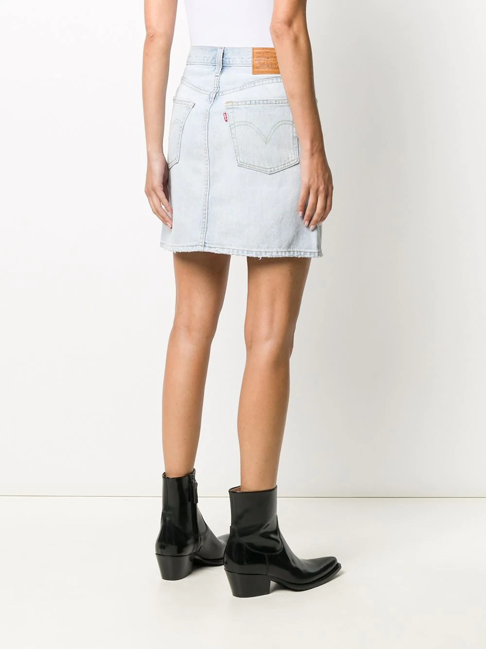 straight denim skirt  - 4