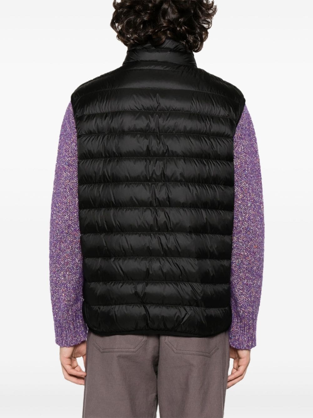 logo-print padded gilet - 4