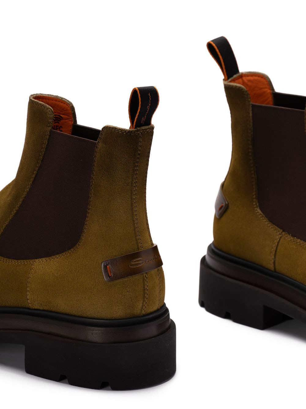 leather logo-patch chelsea boots - 4