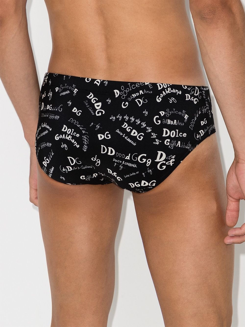 letter-print swim trunks - 3