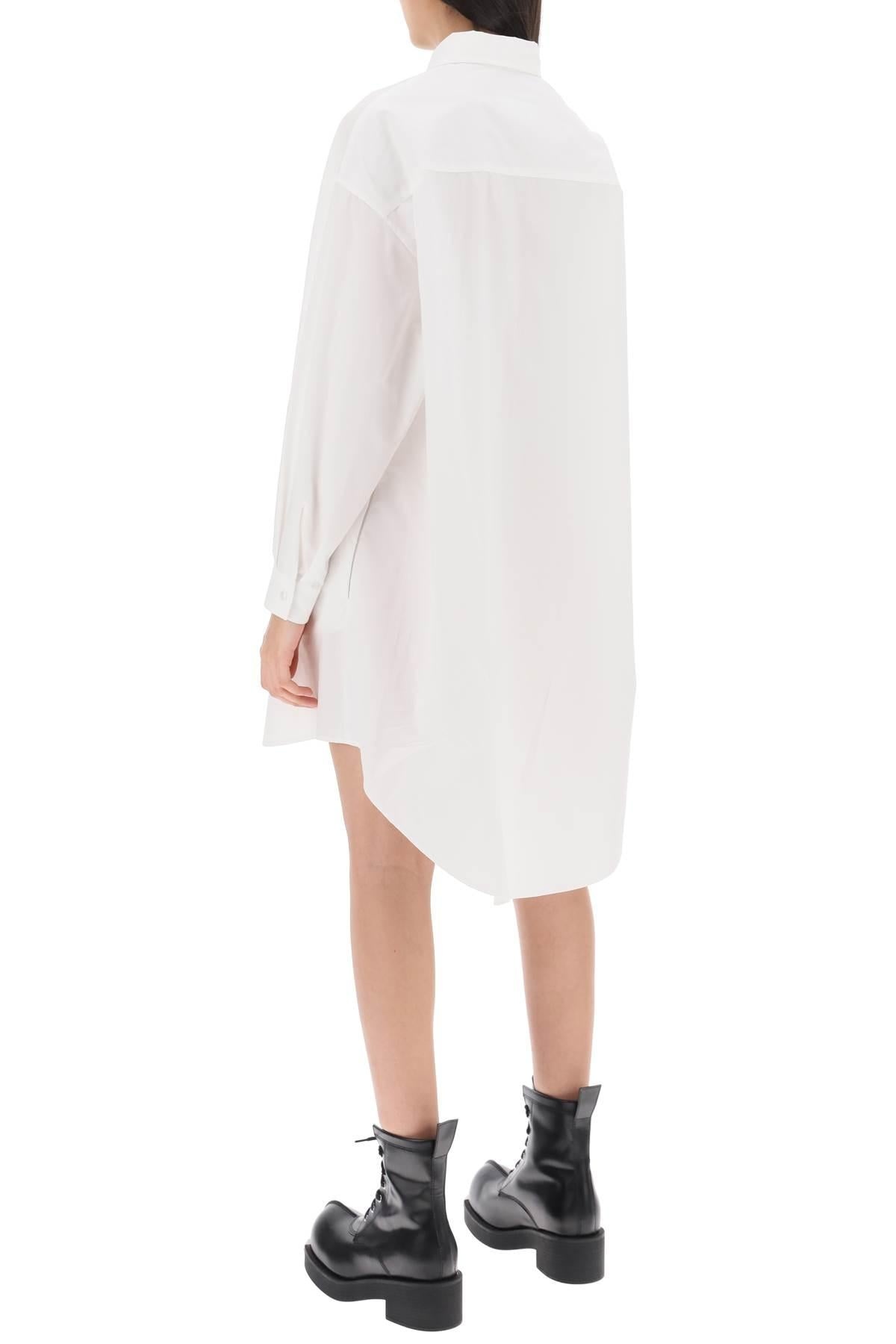 ワンピース Mm6 Numeric Logo Print Poplin Shirt Dress MM6 Maison Margiela SHIRT DRESS WITH NUMERIC LOGO