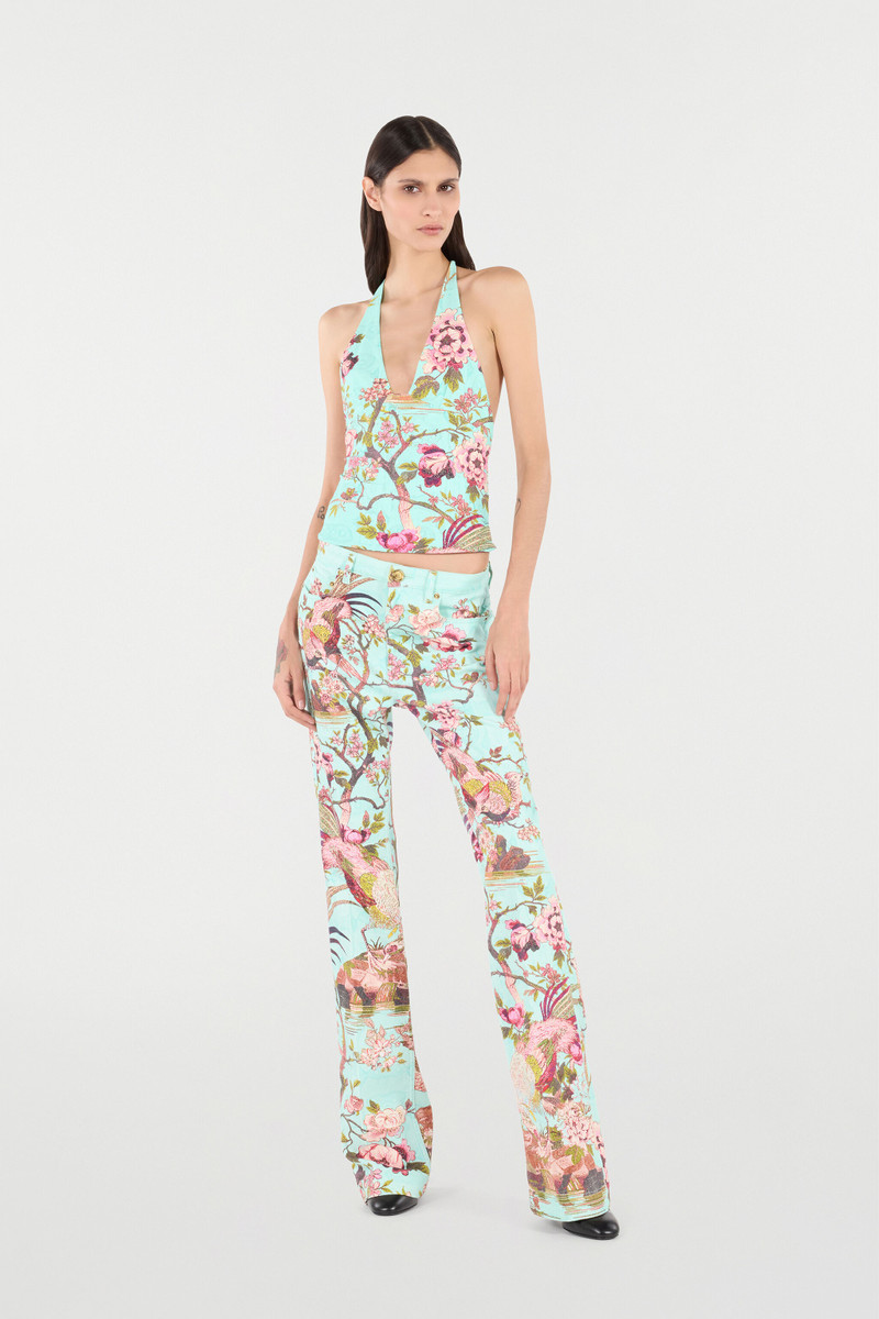Roberto Cavalli Top With Floral Print outlook