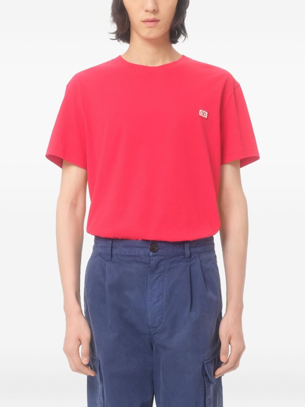 COTTON T-SHIRT WITH VLOGO PATCH - 3