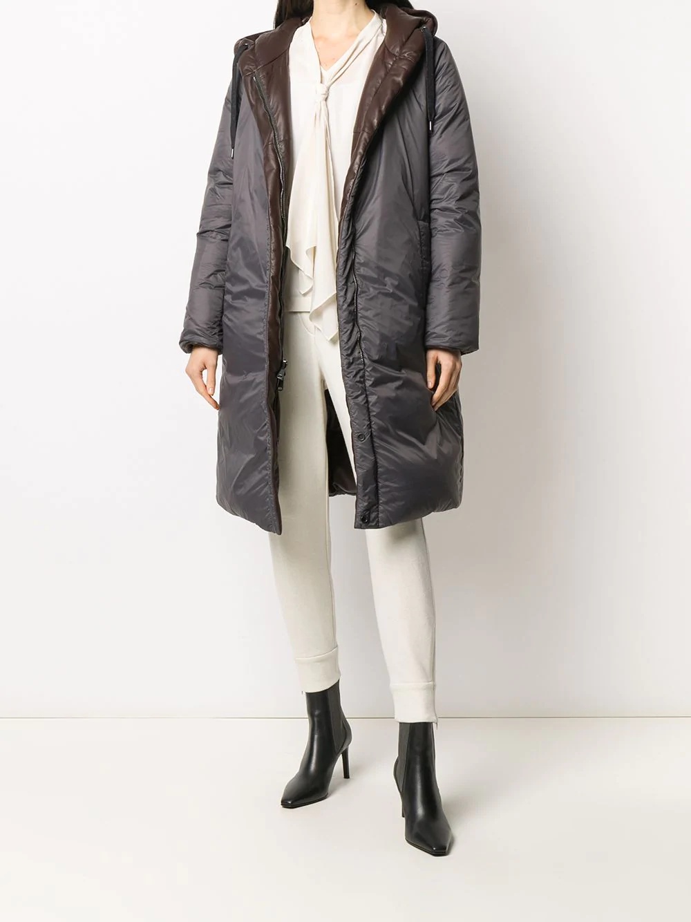 padded mid-length jacket - 6