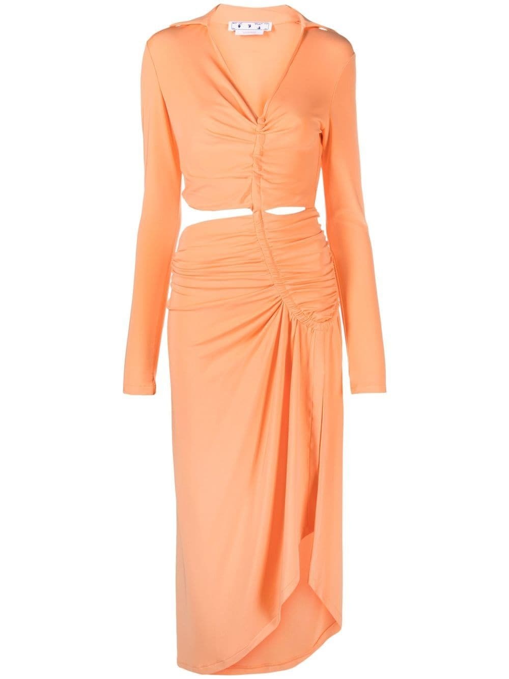 cut-out draped dress - 1