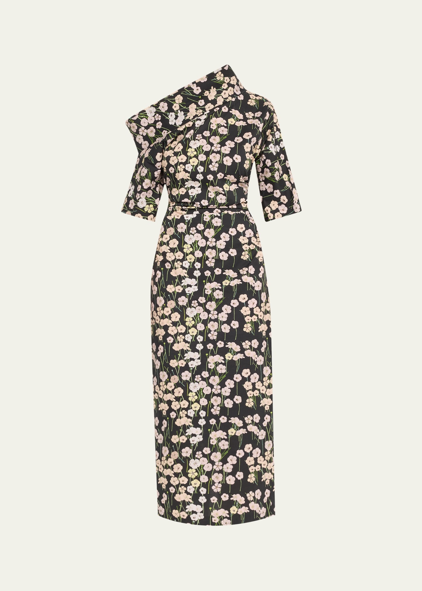 Bowie Printed Off-The-Shoulder Bow Dress - 1
