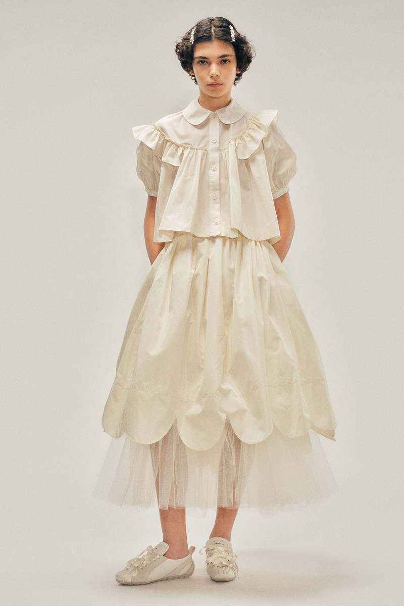 Petal Hem Basque Skirt 1