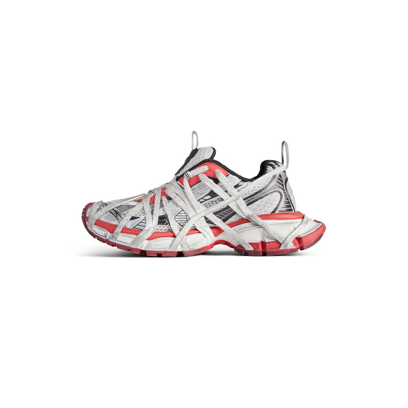 BALENCIAGA Men's 3xl Extreme Lace Sneaker in Grey/red/black/white outlook