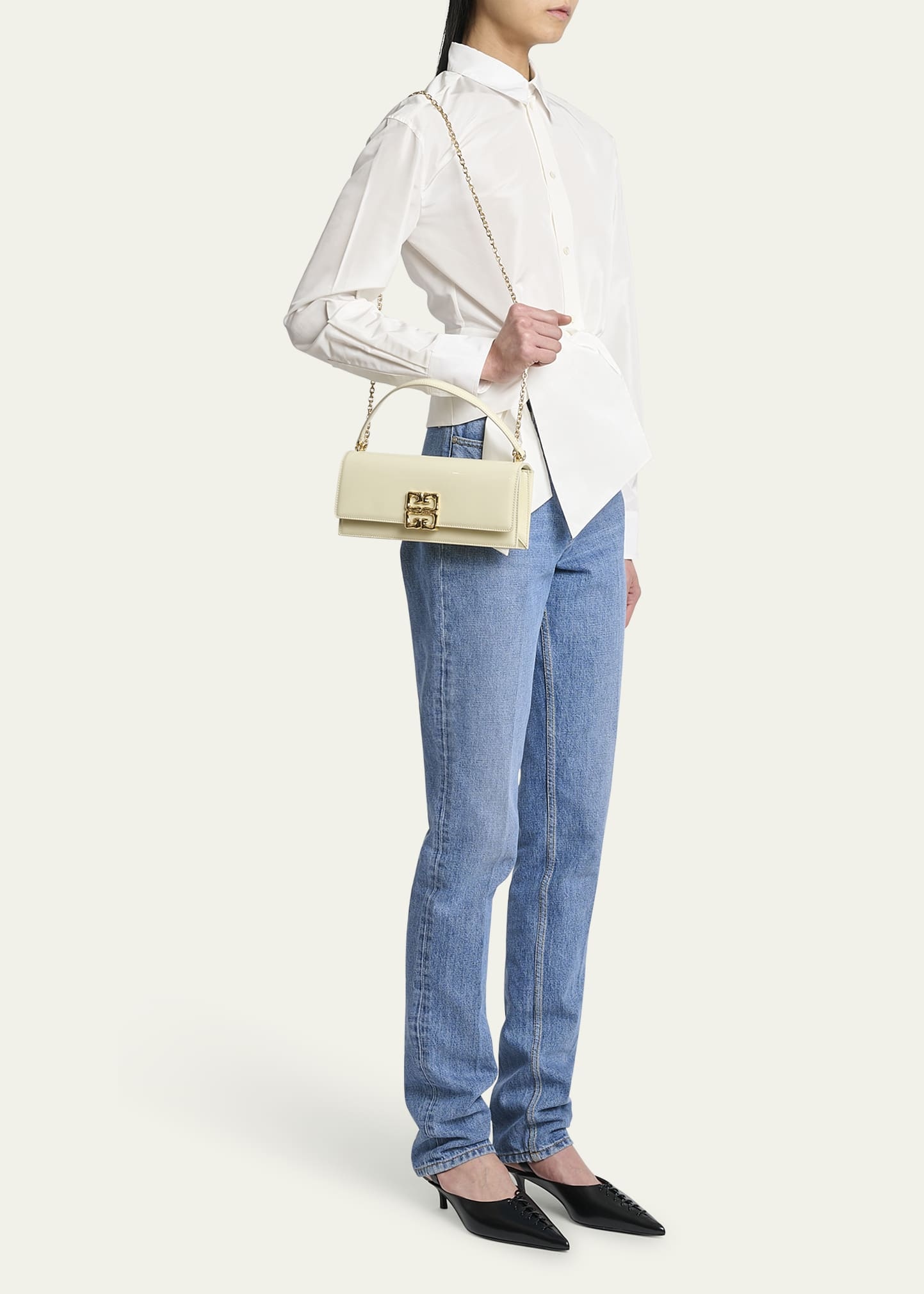 Givenchy 4G Liquid Small Chain Shoulder Bag in Leather