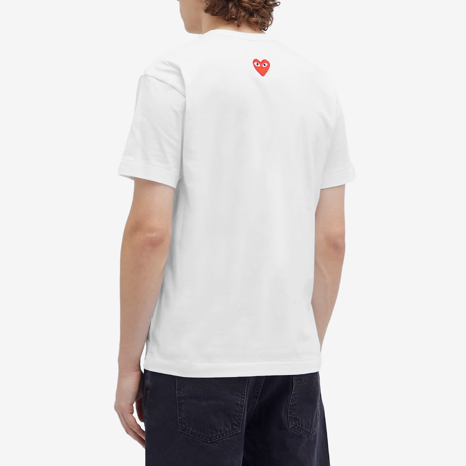 Comme des Garçons Play Red Heart Neck Logo T-Shirt - 3