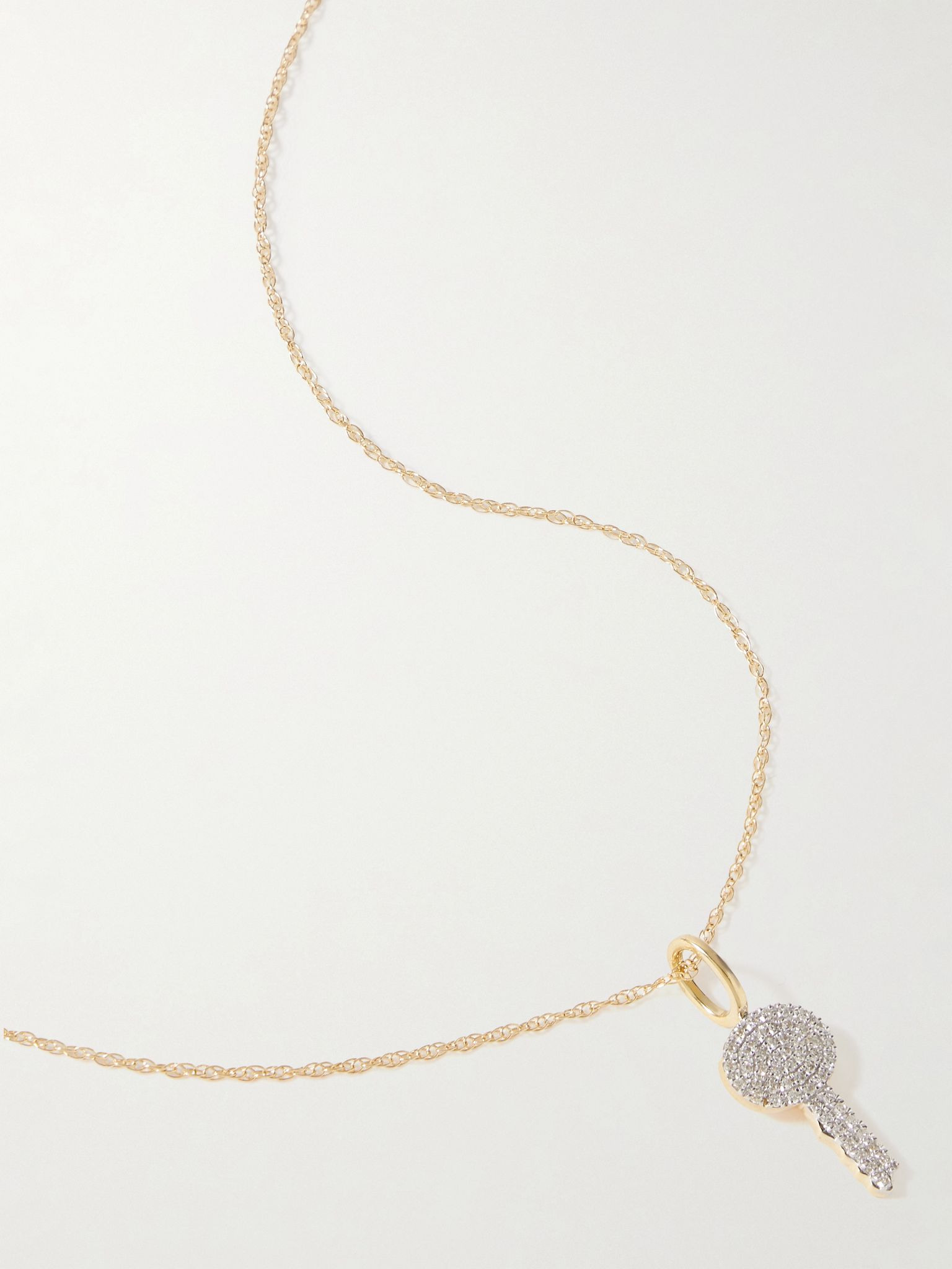 Sweet Home 14-karat gold diamond necklace Gold - 1
