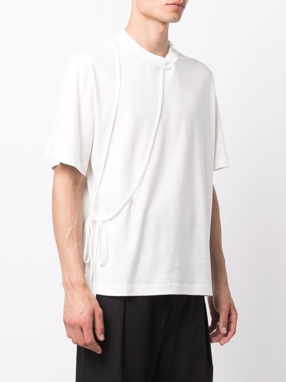 laced short-sleeve T-shirt - 3